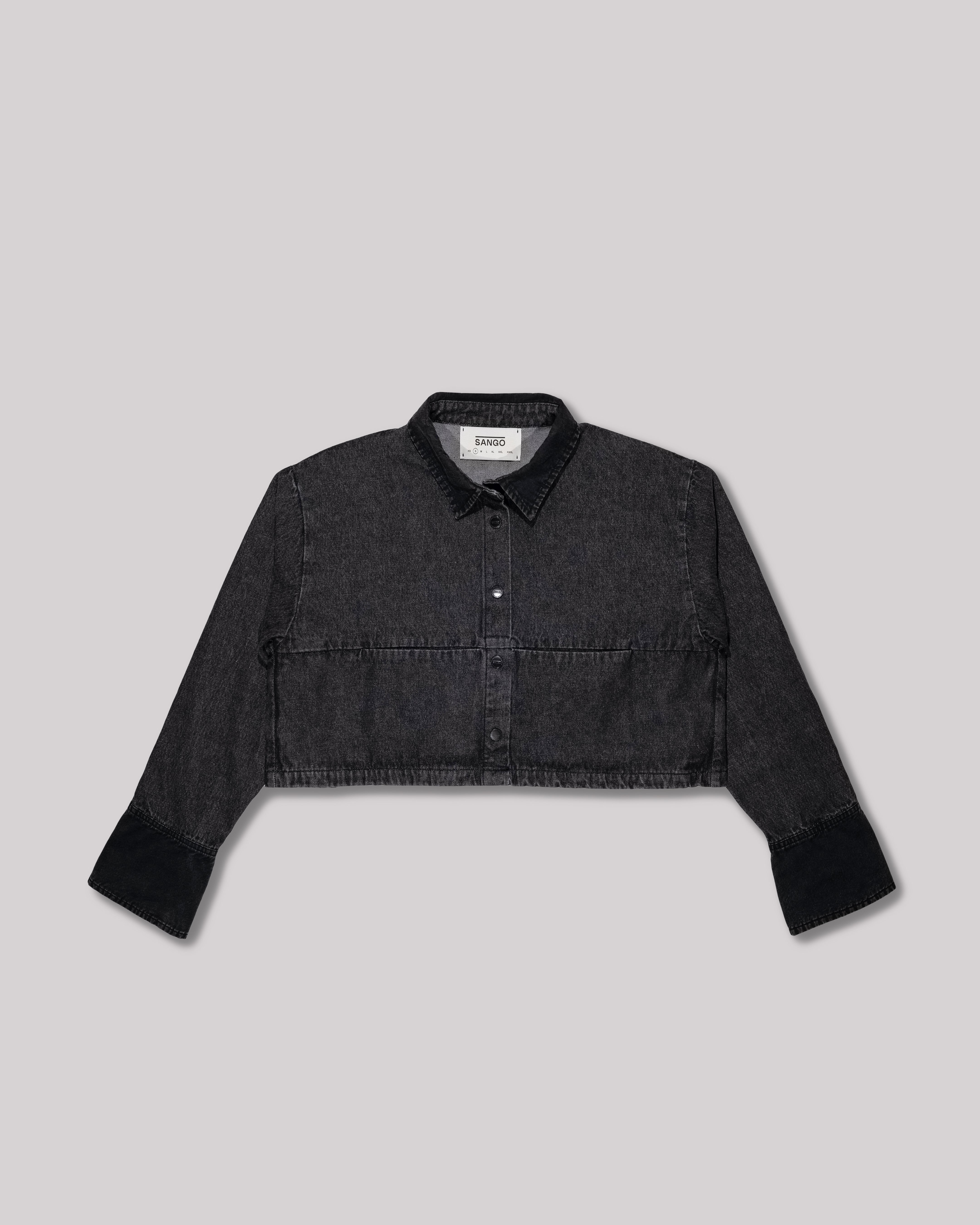 Sango Cropped Denim Button Up-thumbmail-1