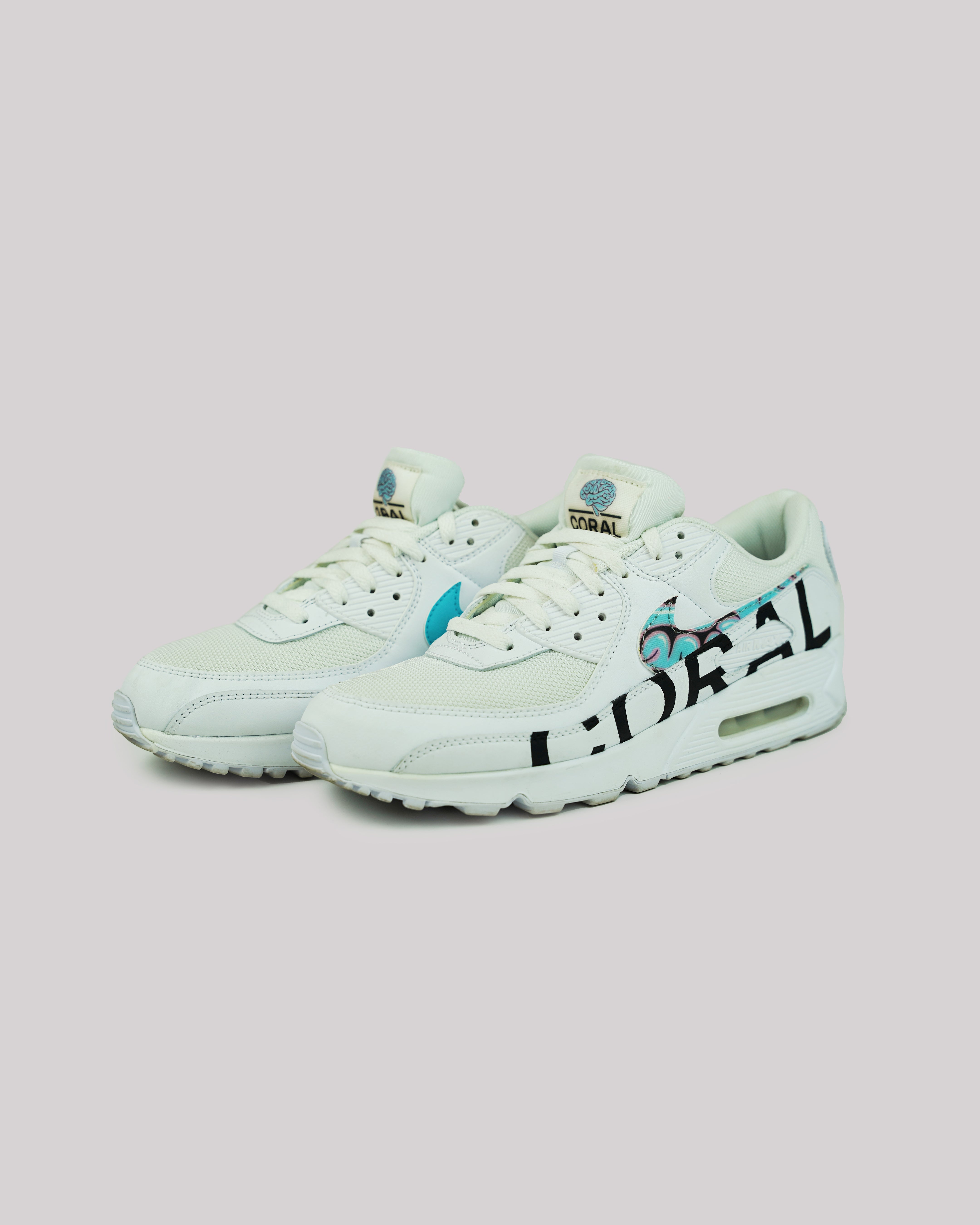 AC2: Coral x DezineDope Nike Air Max 90's - White-thumbmail-2